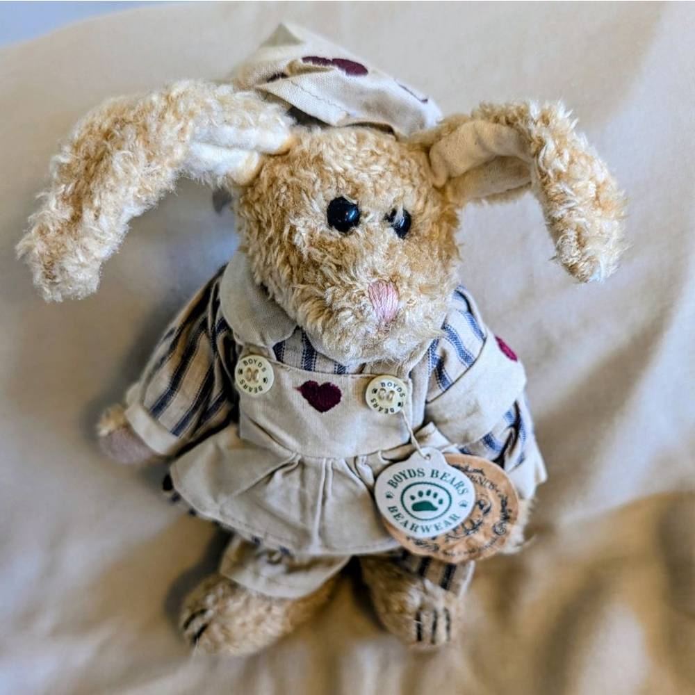 VTG Boyds Bears Emily Babbit Bunny Plush Tags Bearwear Outfit Bailey & Friends - Picture 2 of 9